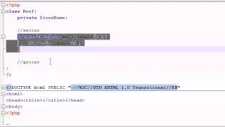 PHP Tutorial -- 39 -- Setters and Getters