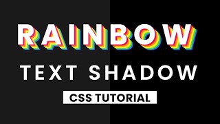 Rainbow Text Shadow CSS Text Hover Effect