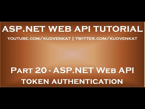 ASP NET Web API token authentication ASP NET Web API token authentication
