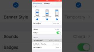 iMessage Notification Settings