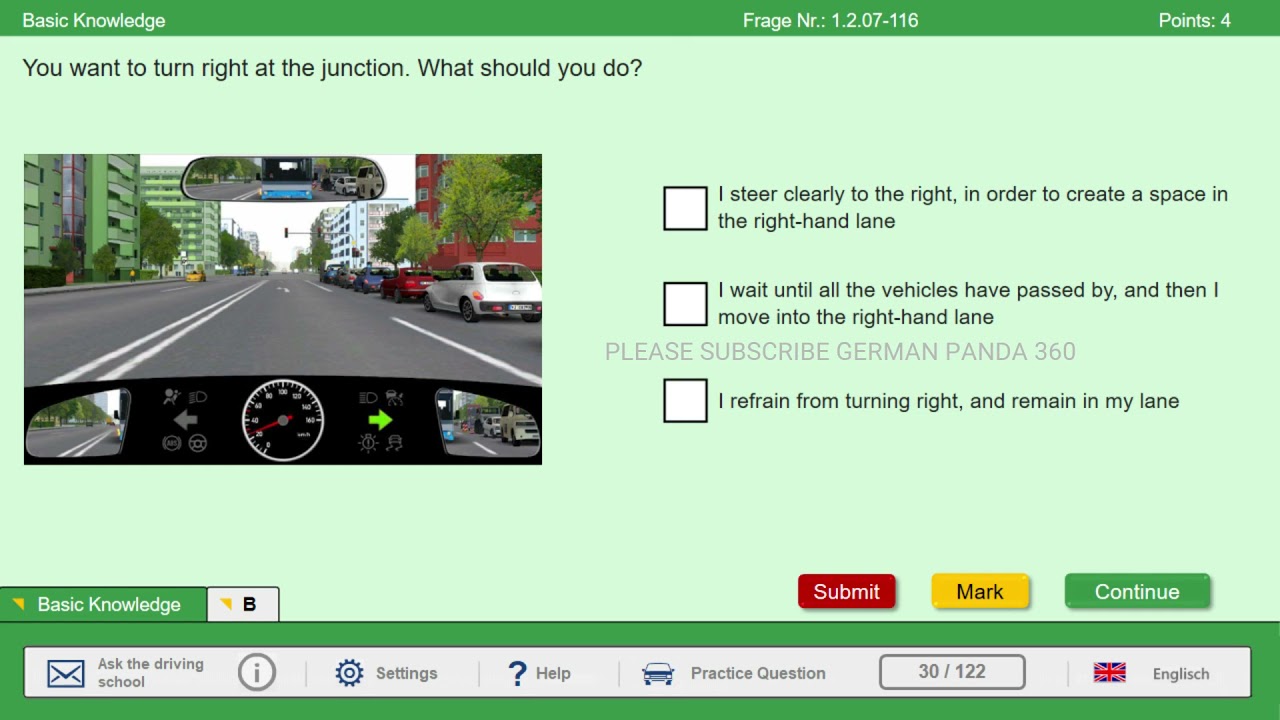 30 Video Question German Driving License Class B Theory Exam Practical ...