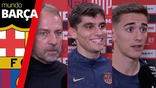 Reacciones de Gavi, Gerard Martín y Hansi Flick tras la victoria del Barça vs Betis | Copa del Rey