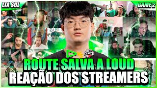 ROUTE PONTO ! STREAMERS REAGEM ao ROUTE SALVANDO a LOUD e LEVANDO TODO TIME DA RED CANIDS