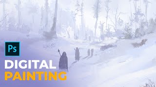 Winter Landscape Speedpaint | Digital Painting in Photoshop