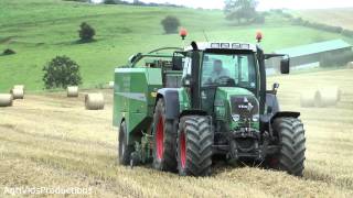 Fendt 716 Round Baling On The Hill With A McHale Fusion 2