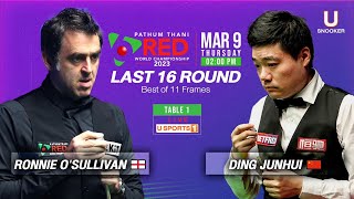 LIVE: Ronnie O'Sullivan vs Ding Junhui Pathum Thani 6 Red World Championship 2023 Round 16