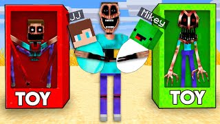 How JJ and Mikey Were Adopted by Scary Mimic and Got Mimic Present at Night in Minecraft !