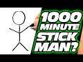 Drawing a STICK MAN in 1000 MINUTES | 100 Min | 10 Min | 1 Min & 10 Seconds!