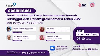 Sosialisasi Permendes Nomor 8 Tahun 2022