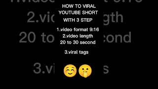 HOW TO VIRAL YOUTUBE SHORT//shorts ko viral kaise karen//#shorts