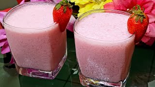 Keventers style Strawberry milkshake | Fresh Strawberry Milkshake | Strawberry Icecream Milkshake