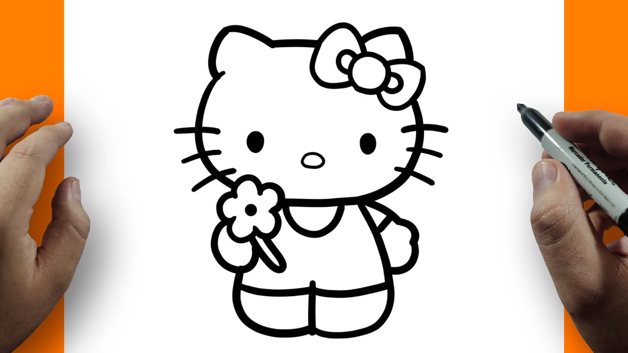 Cómo Dibujar A Hello Kitty Paso A Paso Fácil Youtube