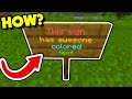 How to Add COLORED TEXT on Signs Using Commands in Minecraft 1.19?