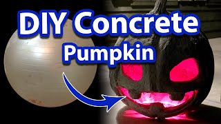 How to make a concrete pumpkin step by step