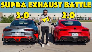 4 CYLINDER VS 6 Cylinder Supra EXHAUST BATTLE! Can The New 2021 2.0 A90 Compete