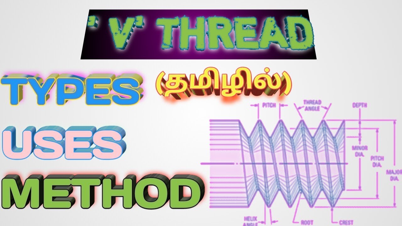 Subject 7 V Thread Cutting And Types Of V Threads In Tamil Youtube