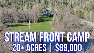 SOLD Stream Front Camp on 20± Acres | Maine Real Estate