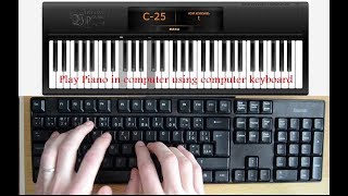 Play Piano in computer using computer keyboard