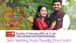 Wedding Live  |  Sijo + Rinsu  | at St.Mary's Orthodox Church  Kottoor.