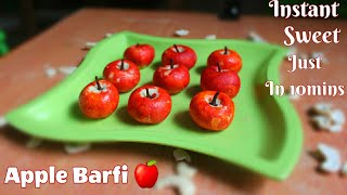 Apple Burfi || Only 3 ingredients quick sweet recipe under 10 minutes with melt in mouth taste