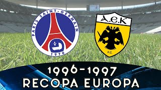 Paris Saint-Germain vs. AEK FC Recopa de Europa 1996-1997 Partido Completo Cuartos de Final, Ida