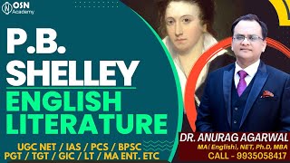 P B SHELLEY Biography and Work, The world's most famous poet important for UGC NET TGT PGT English