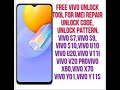 VIVO MOBILE UNLOCK CODE || UNLOCK FRP || PATTERN READ || IMEI REPAIR IN || WITH FREE UNLOCK TOOL