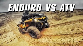 MOTO VS ATV | Can-Am Outlander 650 & Suzuki DR-Z 400 Enduro | Drift ATV Desert | Квадроциклы