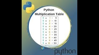Multiplication Table using Python Editor in PictoBlox