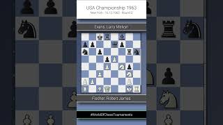 Fischer, Robert James vs. Evans, Larry Melvyn, USA Championship 1963, Round 2, 1-0