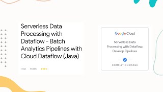 Serverless Data Processing with Dataflow - Batch Analytics Pipelines with Cloud Dataflow (Java)