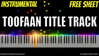 Toofaan Title Track Piano Instrumental | Karaoke | Tutorial | Ringtone | Hindi Song Keyboard