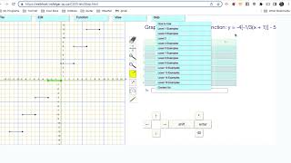 Step Function Level 3: Graphing A Greatest Integer function Given The Equation With Integer Values.