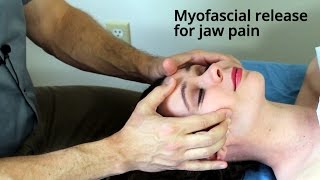 Massage Tutorial: Myofascial release for TMJ/jaw pain