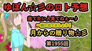 ゆぽん☆彡のロト６予想。1955回　月齢データーで大きく当てたいです♪月からの贈り物がありますようにぃ～☆彡