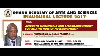 Inaugural Lecture by Professor B. J. B. Nyarko, FGA