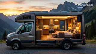 He turned a simple van into a luxury moving mansion