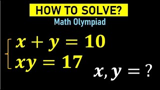 Math Olympiads   NICE SYSTEM OF EQUATIONS WITH TWO VARIABLES