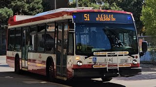 A Ride on Route 51 Leslie From Leslie Station to Eglinton Avenue East