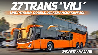 MAKIN SYAHDU DOUBLE DECKER MORNING CLASS‼️LINE PERDANA 27 TRANS 'VILI' VOLVO B11R PORIS - MALANG