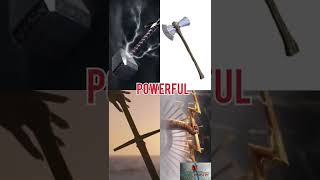mjolnir 🔨vs stormbreaker 🪓vs Necrosword 🗡vs thunderbolt ⚡ epic battle 🔥 #marvelwepons