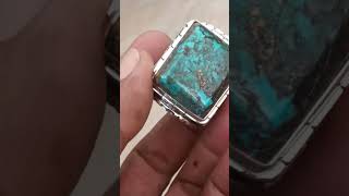 Natural Persian Turquoise  100% Handmade silver ring setting  stamped and signed by me