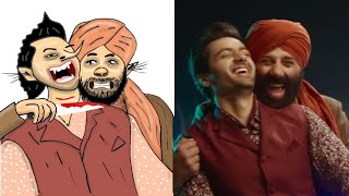 Gadar 2 | Dil Jhoom Song | Drawing Memes | Arijit Singh | Sunny Deol, Utkarsh Sharma, Crazy Funarts