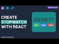 Create STOPWATCH with React and Tailwind |