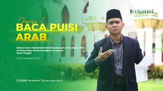 Da'il Ayyaam دع الأيام | Juara 1 Baca Puisi Arab Internasional