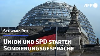 Union und SPD starten heute Sondierungsgespräche | AFP