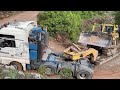 Transporting The Caterpillar D7R Bulldozer - Fasoulas Heavy Transports