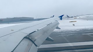 Butter landing in snowstorm - SJC-ORD - United Airlines - Airbus A319-100 - Full Takeoff \u0026 Landing