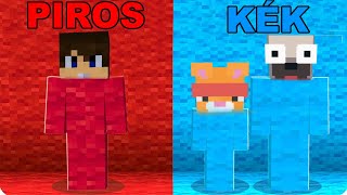 PIROS VS KÉK BÚJÓCSKA KIHÍVÁS A MINECRAFTBAN!