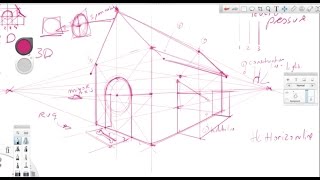 How to draw a Dog House with 2-point perspective - Product design sketching